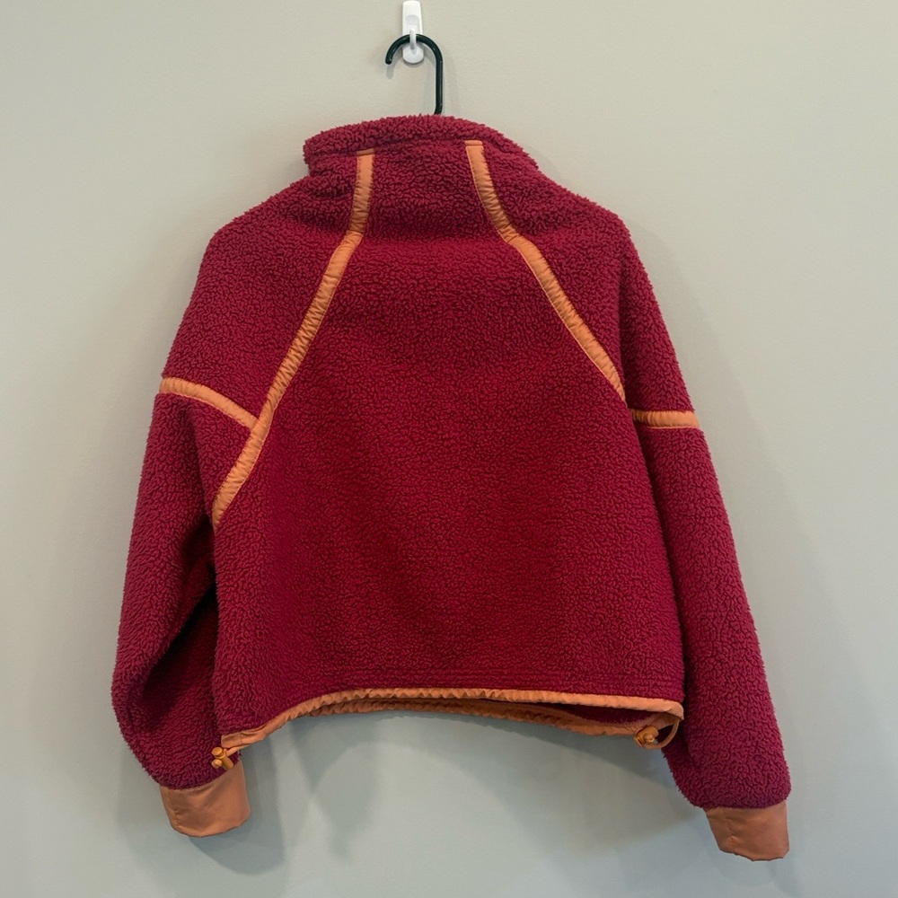 Altar’D State Fleece Half-Zip Jacket - Pink with Orange Trim - Picture 4 of 7